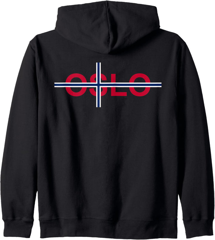 Oslo Norwegen Flagge Skandinavien Reise Urlaub Norwegisch Kapuzenjacke