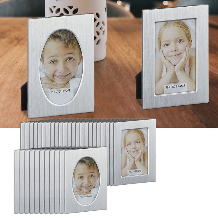 Cepewa Bilderrahmen DIY Medium 9x11cm│Bildgrösse 5,5x8 cm │Bildausschnitt oval/rechteckig (1 x 36er