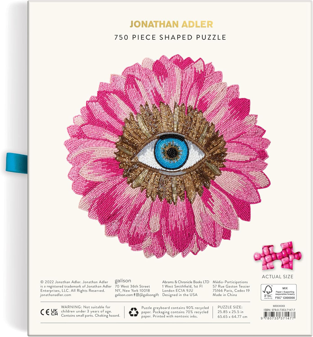 Galison 9780735371477 Jonathan Adler Petals 750 Piece Shaped Puzzle