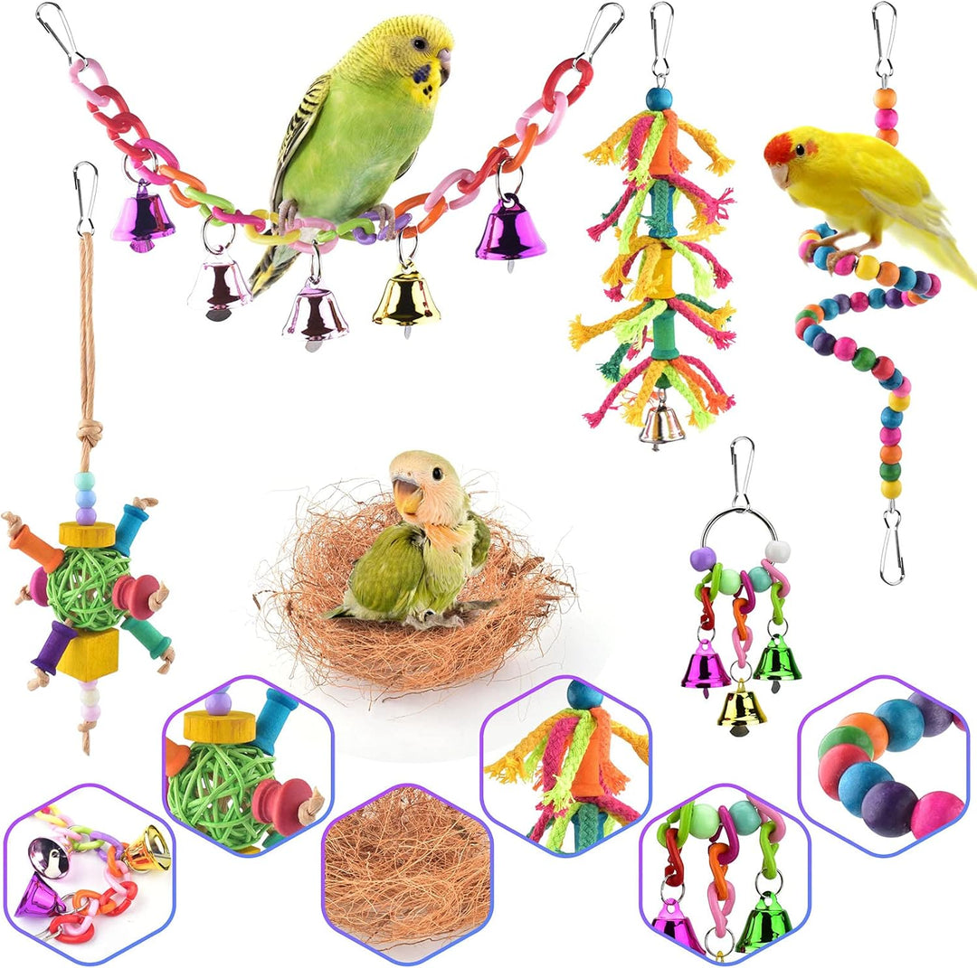 Vogelspielzeug, ERKOON Nymphensittich Futter Wellensittich Spielzeug Bird Feeder Toy for Parakeets P