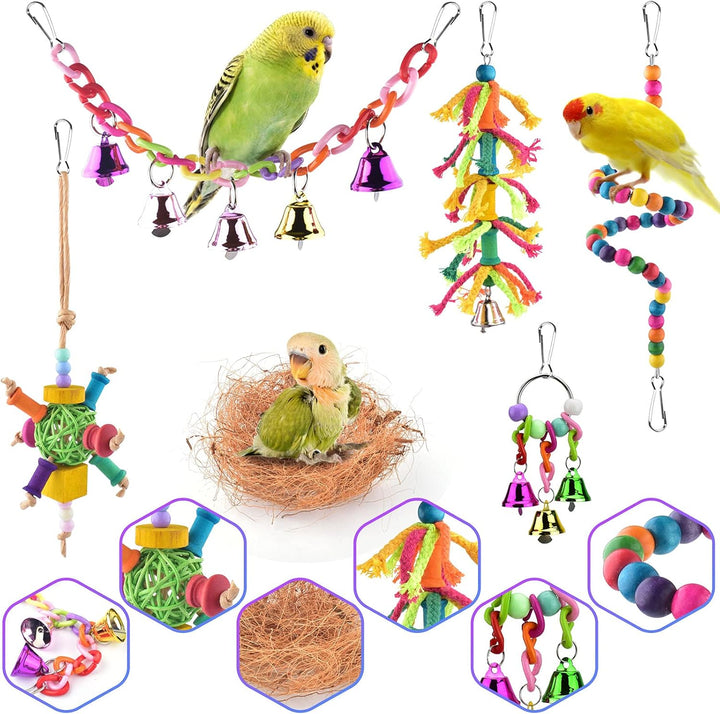 Vogelspielzeug, ERKOON Nymphensittich Futter Wellensittich Spielzeug Bird Feeder Toy for Parakeets P