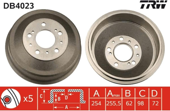 TRW Automotive AfterMarket DB4023 Bremstrommel