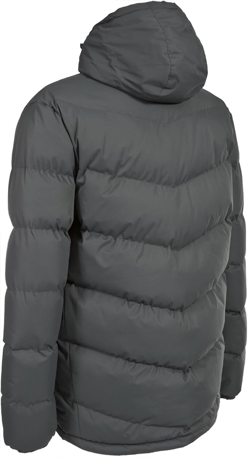 Trespass Herren Blustery Warme Gepolsterte Wasserdichte Regenjacke Mit Abnehmbarer Kapuze XXS Ash, X