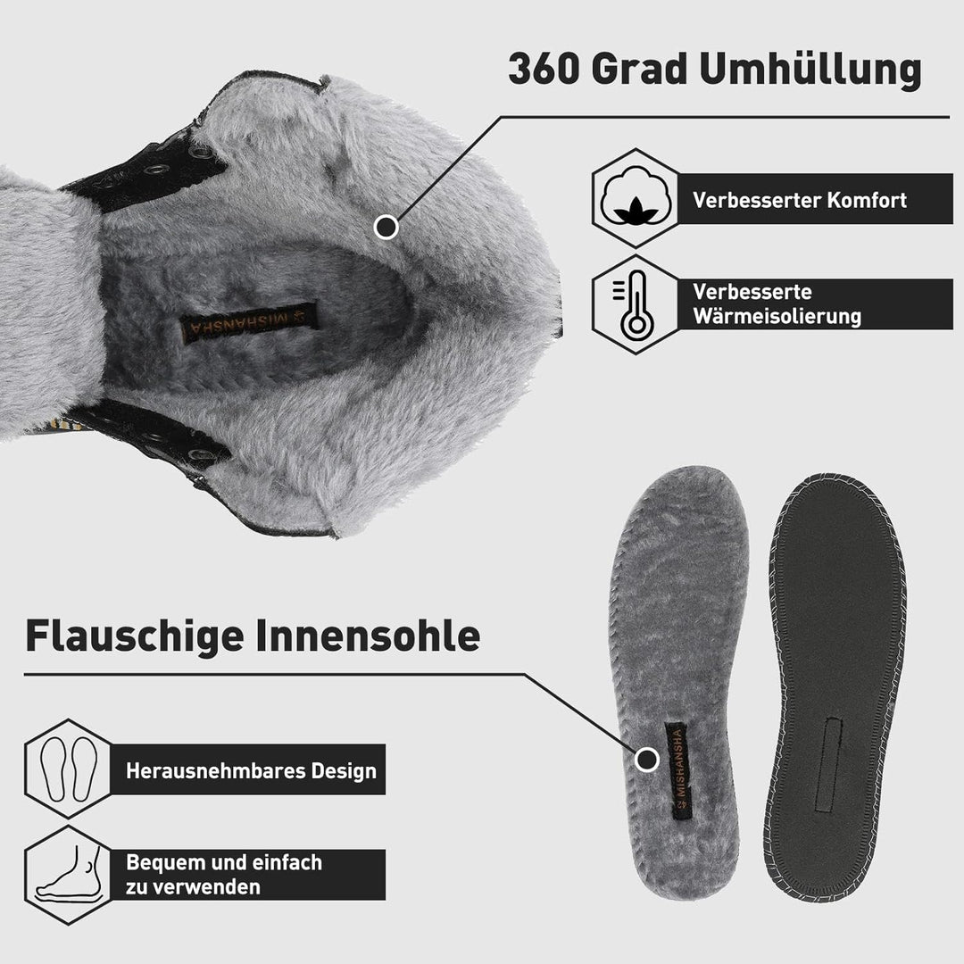 Mishansha Winterschuhe Herren Stiefel Warm Gefüttert Winterstiefel Damen Wasserdicht Outdoor Schnees
