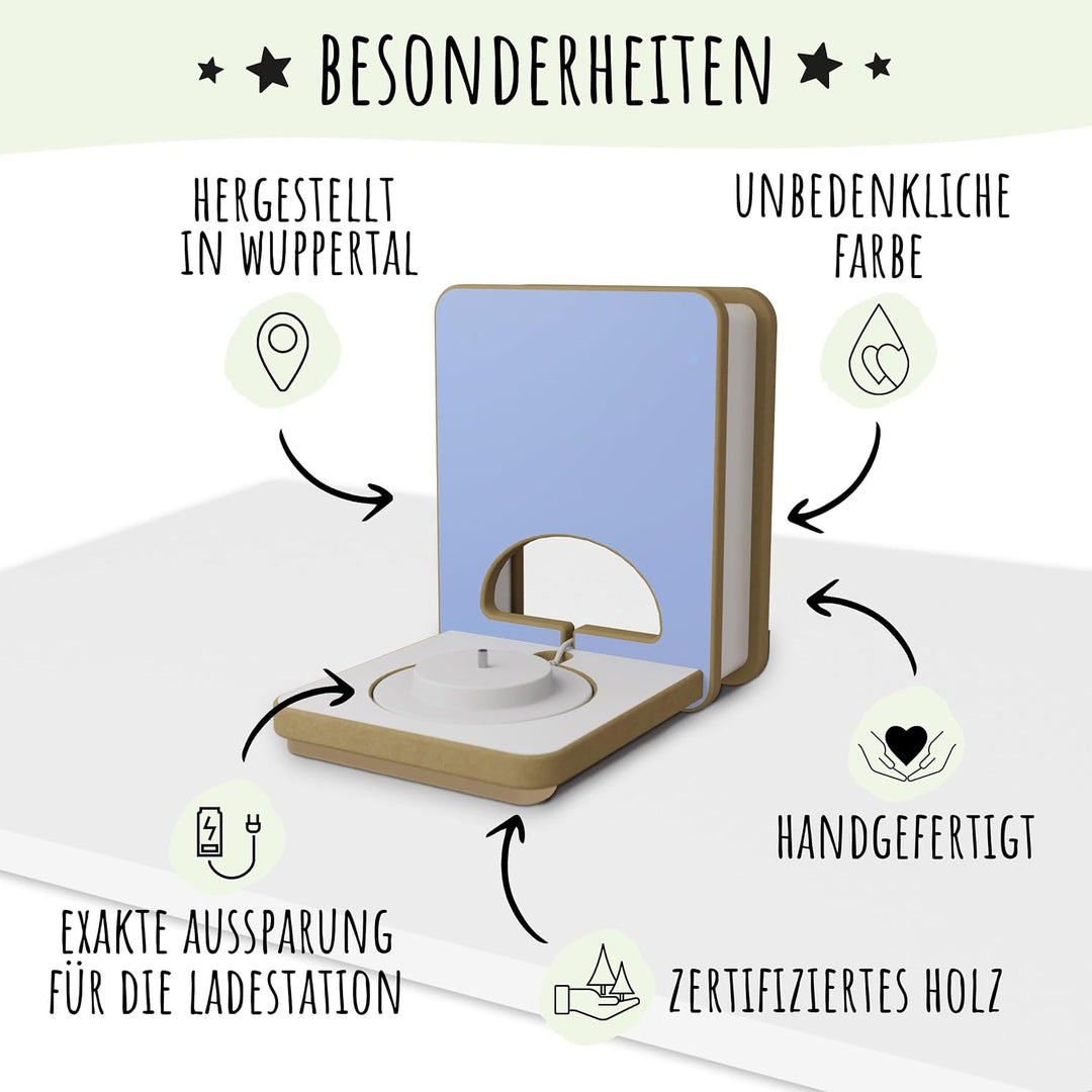 Holzura Tonie Regal für die Toniebox Ladestation und Toniefiguren, Halterung zur Tonie Aufbewahrun,