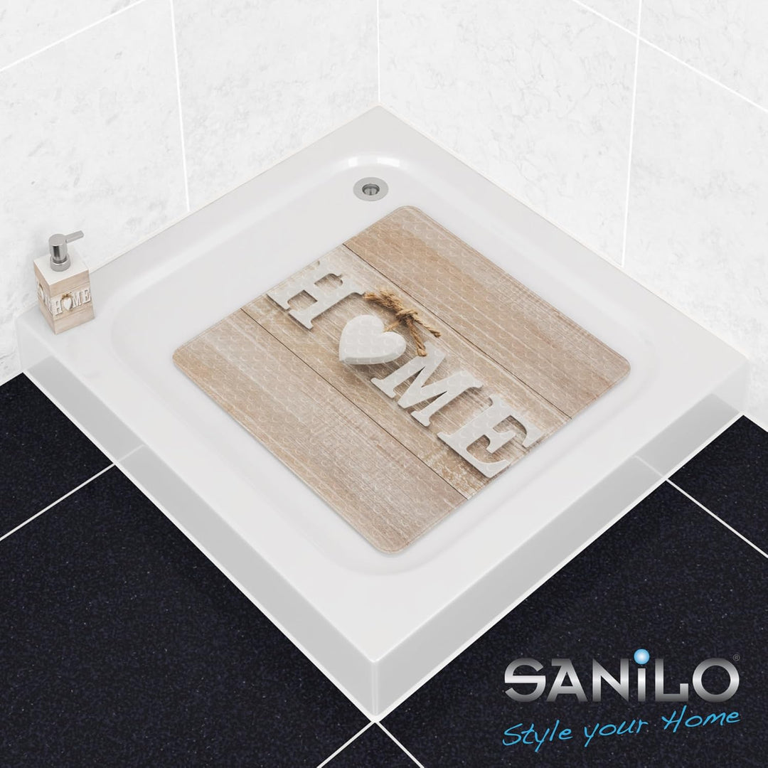 Sanilo Badematte 53 x 53 cm, rutschfeste Duschmatte für Dusche und Badewanne, Antirutschmatte maschi