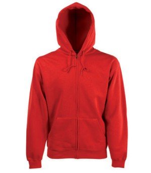 Fruit of the Loom Classic Hooded Sweat Jacket Rot,S
