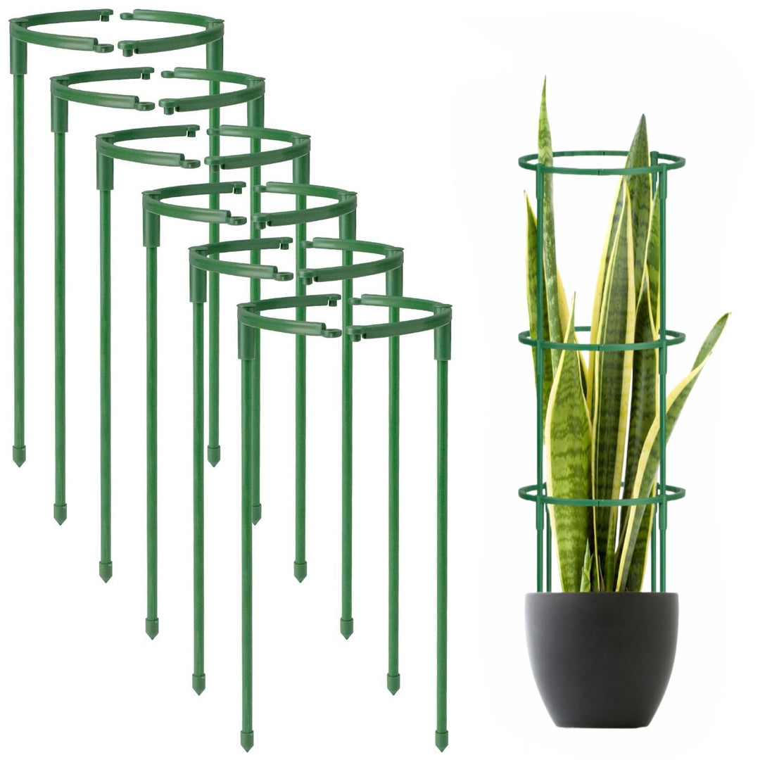 12 x Pflanzenstütze, halbrund, Pflanzenstützring, Gartenblumenstütze, Pflanzenstützpfähle für Tomate