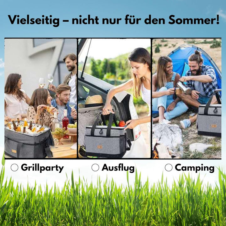 Valle Verde Multifunktionale Kühltasche – Kühlbox mit 4-lagiger Isolierung, Auslaufsicher, mit Seite