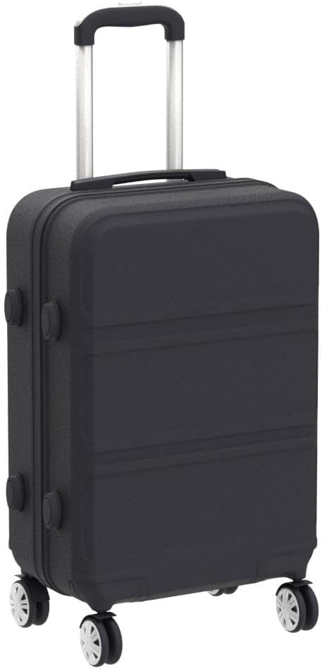 KONO Koffer Trolley Reisekoffer M (55cm) Schwarz, M (55cm) Schwarz