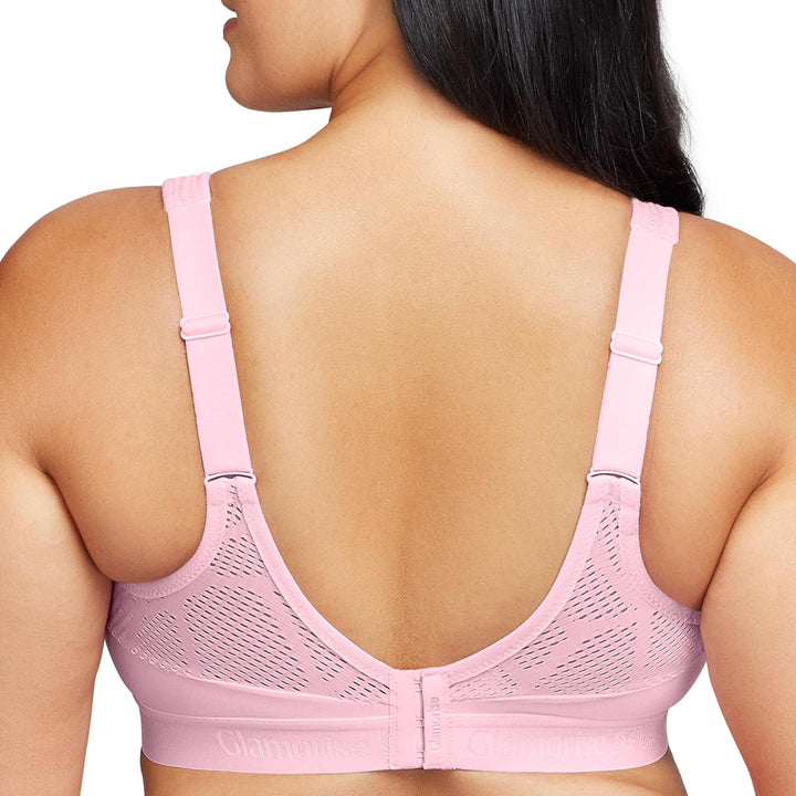 Glamorise Damen Sports Bra, Undurchsichtige 75C Rosa, 75C Rosa