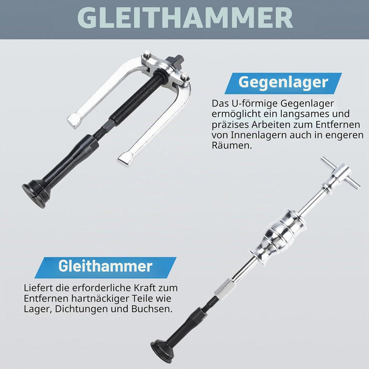 BOOMSTART 16tlg Innenlager Abzieher Innenabzieher Set, 5-58mm Lager Innenabzieher Set, Kugellager La