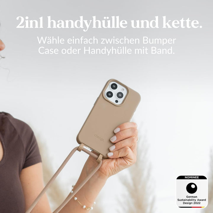 Woodcessories - Change Case, Nachhaltige Handykette abnehmbar kompatibel mit iPhone 16 Pro Max Hülle