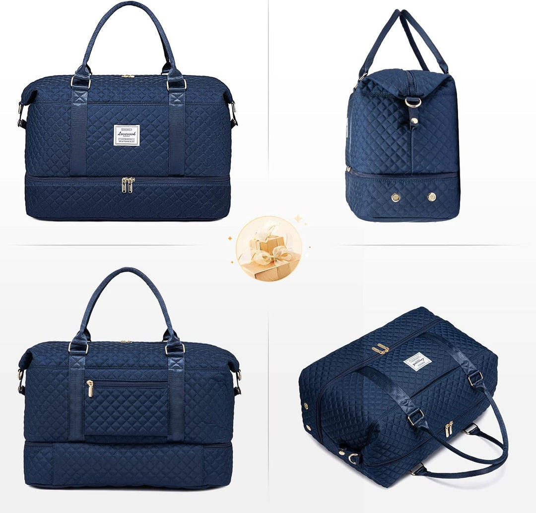 LOVEVOOK Reisetasche Sporttasche Damen Gross Handgepäck Tasche mit Kulturbeutel Weekender Travel Duf