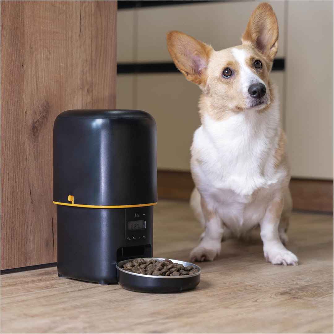 EMOS - Futterautomat 4 l - Pet Care Futterspender - Trockenfutter Automat für Katze & Hund mit Progr