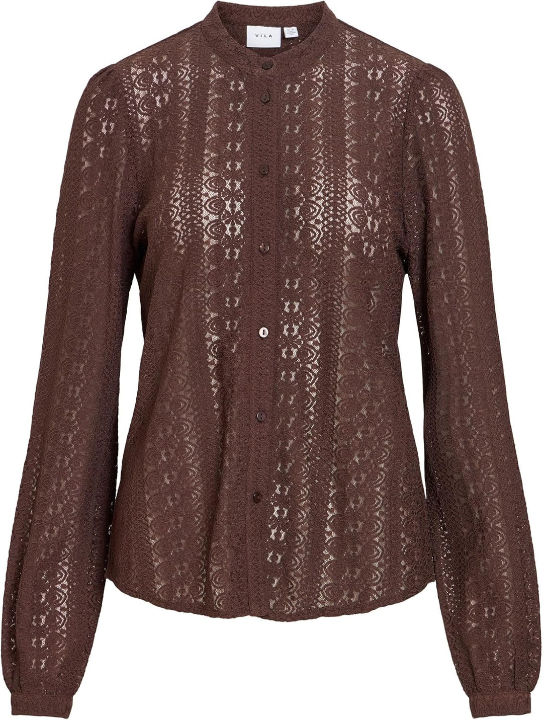 Vila Female Hemd VICHIKKA Spitzen XS Coffee Bean, XS Coffee Bean