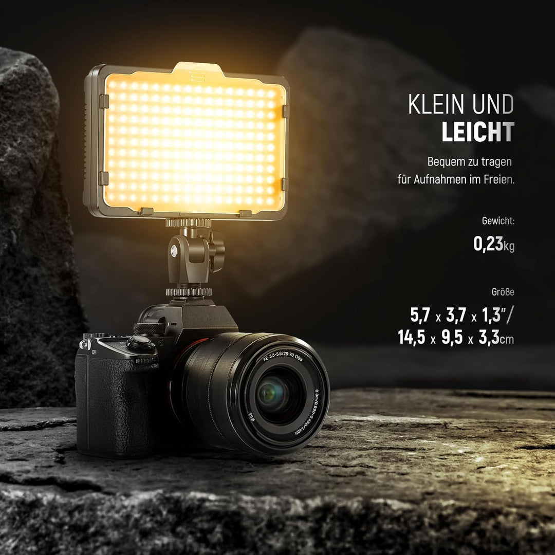 NEEWER 176 LED Videoleuchte Streaming Licht 5600K dimmbar Videolicht Panel mit 1/4 Zoll Gewinde, Key