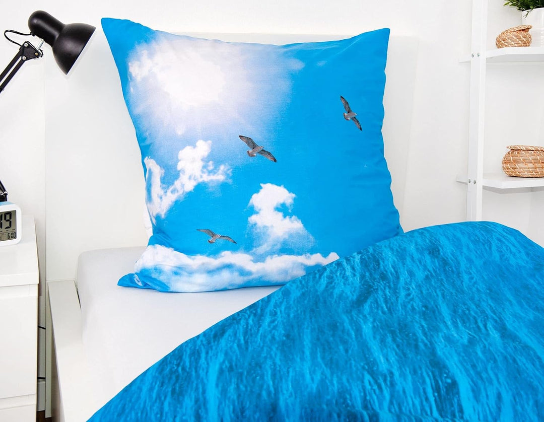 Klaus Herding GmbH Delphin Bettwäsche Set Delfin 2tlg. 135x200 cm 100% Baumwolle