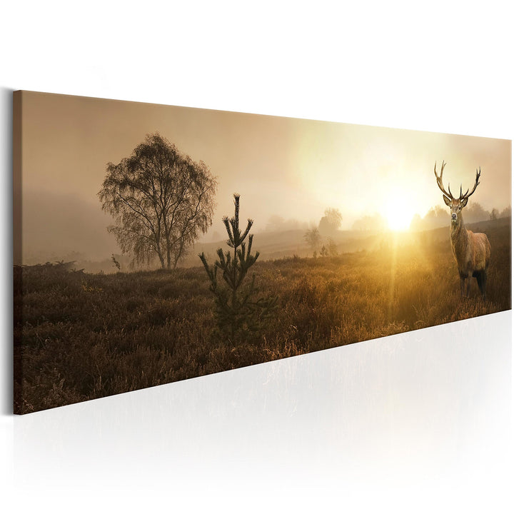 murando - Bilder Hirsch 120x40 cm Vlies Leinwandbild 1 tlg Kunstdruck modern Wandbilder XXL Wanddeko