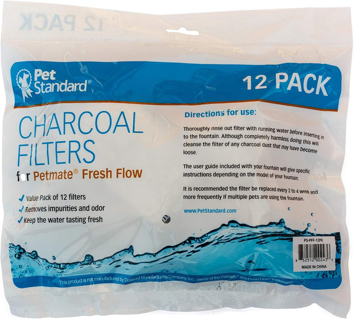 PET STANDARD PetStandard Filter für Petmate Fresh Flow Haustierbrunnen (12 Stück) grau, grau