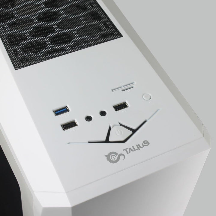 TALIUS Gaming-Gehäuse, ATX-Turm-PC, Tal Style (Tal-XENTINEL WHT) Schwarz, Weiss, Schwarz, Weiss