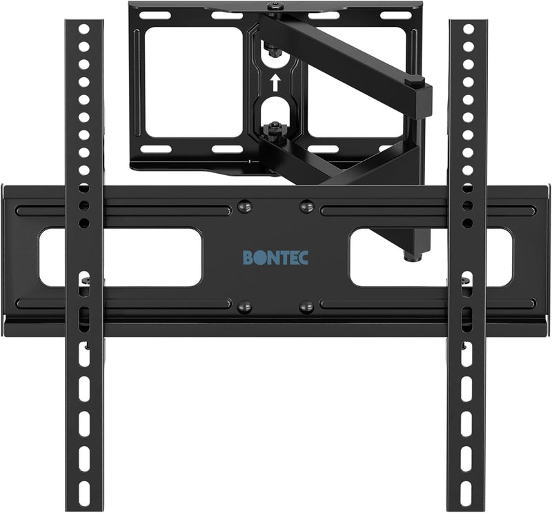 BONTEC TV Wandhalterung für 26-65 Zoll Flach- und Curved-Fernseher, Schwenkbar und Neigbar, Ausziehb