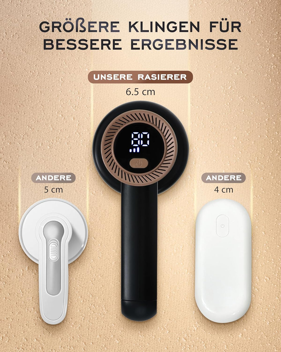 Fusselrasierer Elektrisch ADLER EUROPE Entfernen von Flusen aus Kleidung und Stoffen – Einstellbare