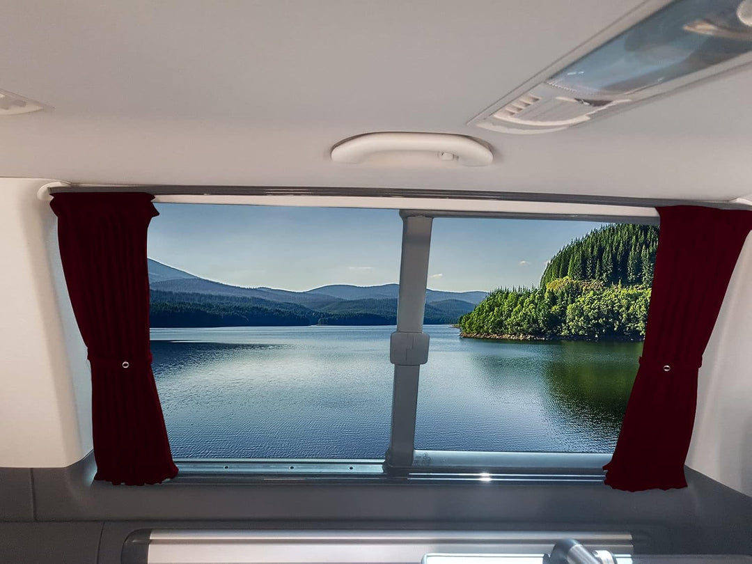 BREMER SITZBEZÜGE Mass Gardinen Vorhänge Sonnenschutz kompatibel mit VW T5 T6 T6.1 Caravelle Langer