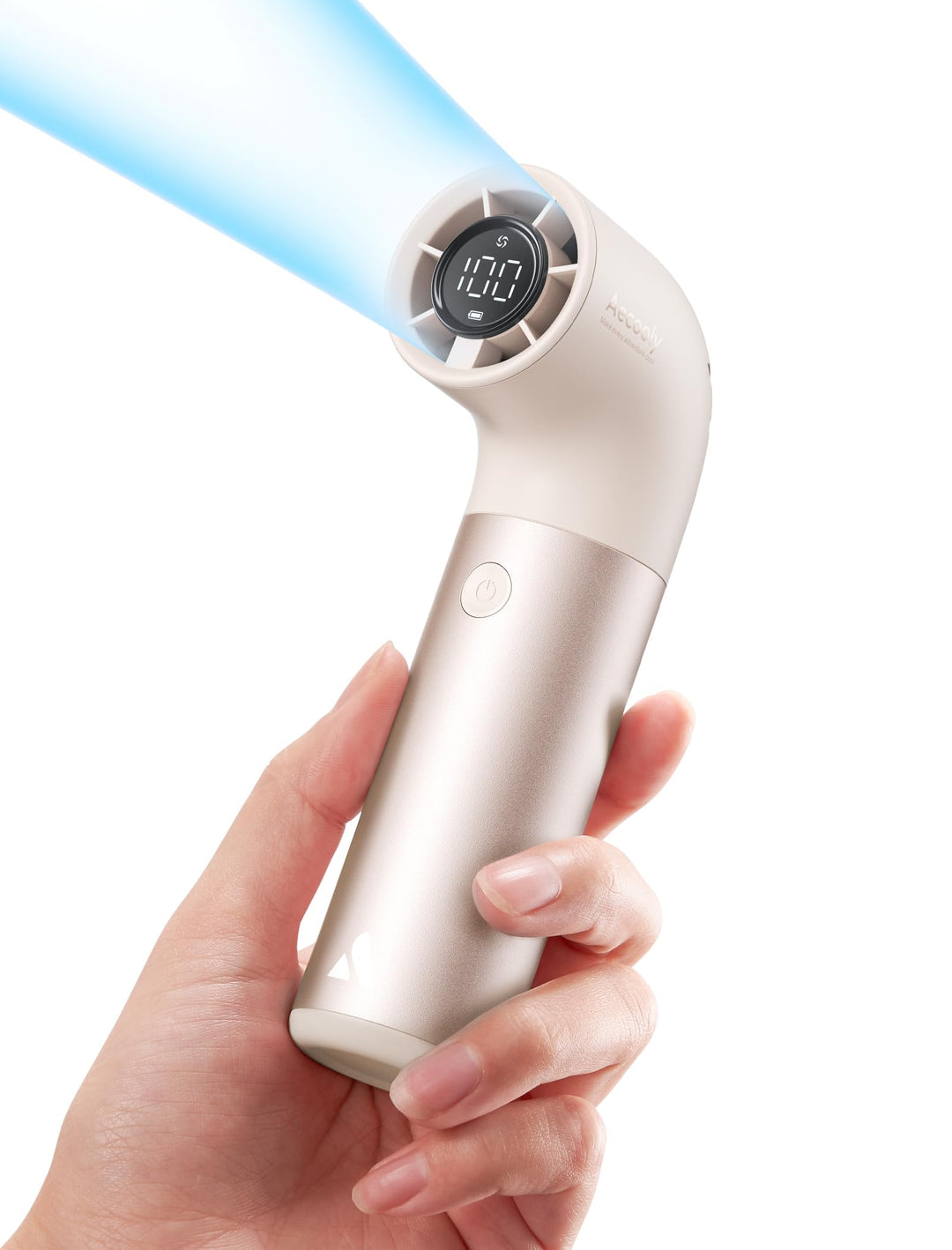Aecooly Tragbarer Handventilator, Leistungsstarker Turbo-Lüfter mit 19000 U/min, Aero Pro, Bis zu 15