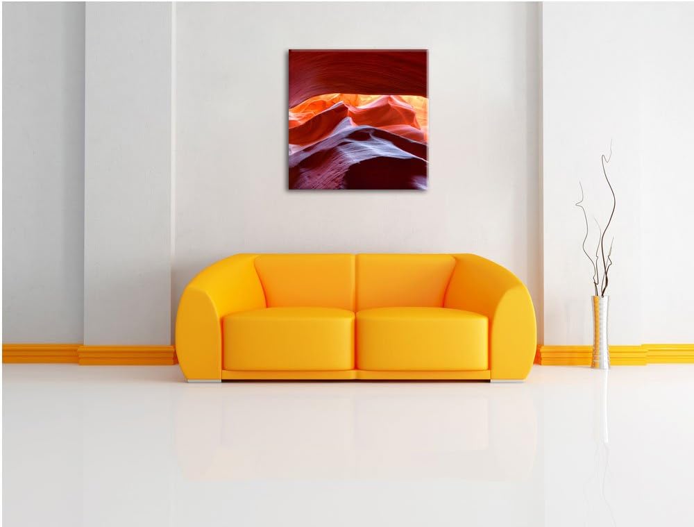 Antelope Canyon Arizona, Format: 70x70 auf Leinwand, XXL riesige Bilder fertig gerahmt mit Keilrahme