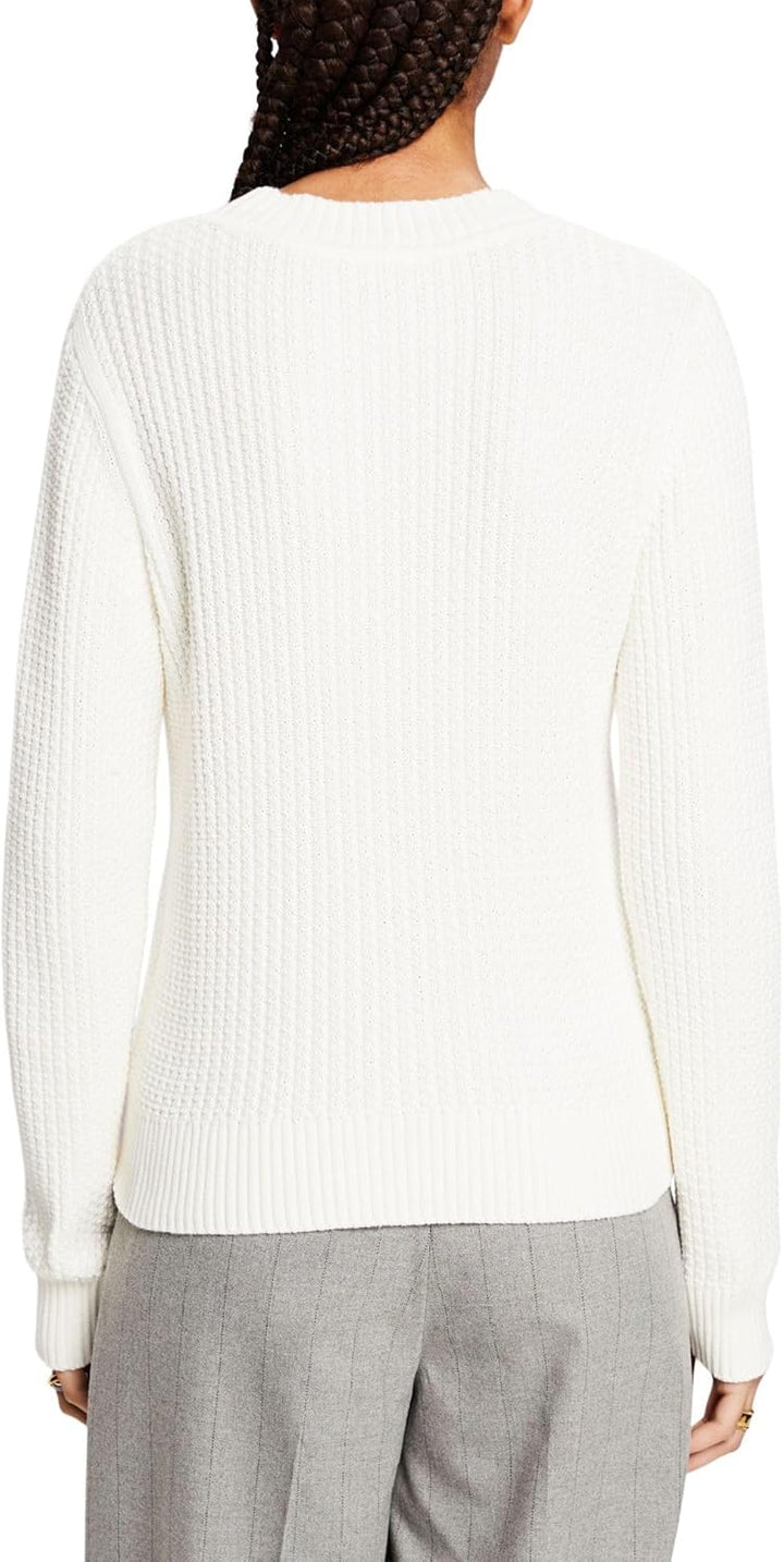 ESPRIT Strukturierter Strickpullover mit Rundhalsausschnitt