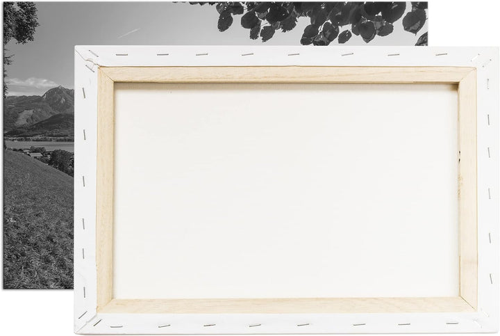 deyoli idyllisches Plätzchen in Österreich Format: 80x60 als Leinwand, Effekt: Schwarz&Weiss, Motiv