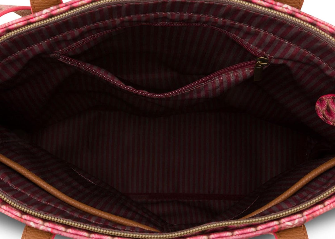 Pip Studio Einkaufstasche Square | Dark Pink - 33 x 36 x 10