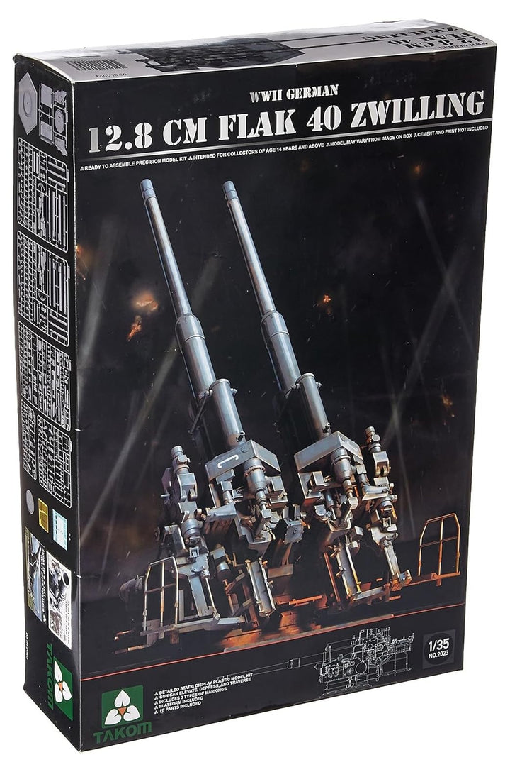 TAKOM TAK-2023 - Modellbausatz 12.8 cm Flak 40 Zwilling