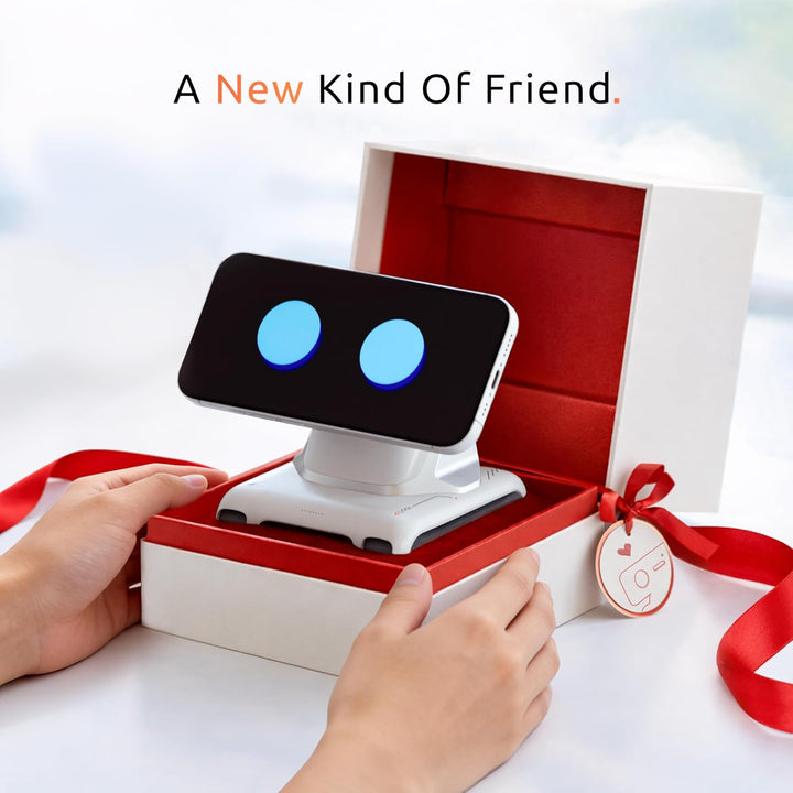 LOOI Robot-Starlight White – KI-Desktop-Begleiter mit visuellem Verständnis (Objekte, Menschen & Sze