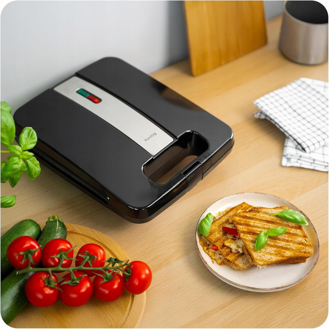 Sandwichmaker, Toaster, Für Sandwiches, Panini, Grill, 1400W, Schwarz