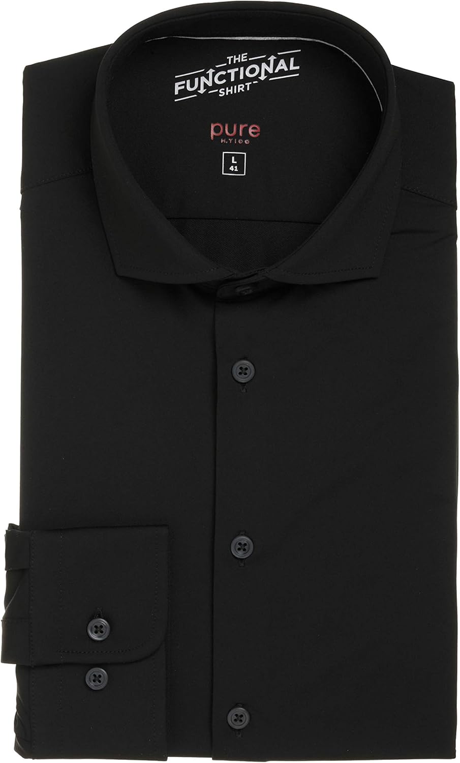 pure h. tico Herren Hemd 38 Schwarz, 38 Schwarz