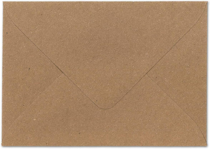 150 x Kraftpapier Umschläge DIN C5 Braun - 22,5 x 15,7 cm ohne Fenster 120 g/m² - Vintage Briefumsch