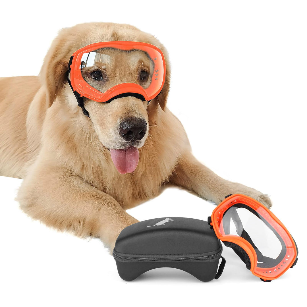 NAMSAN Hundebrille mit Weit Sichtfeld, UV-Schutz Sonnenbrille für Gross Hunde, Augen Schützen Hunde