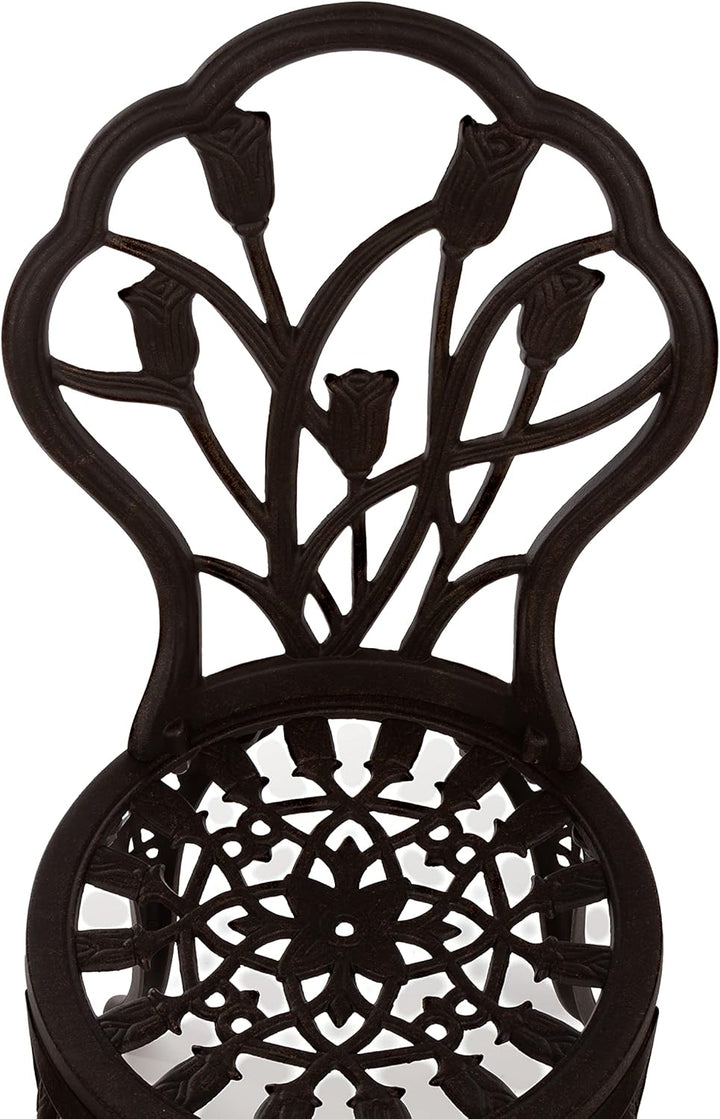 Tisch Set 152405C1551 stabiles Gartenmöbel Set Balkonset Bistroset Aluminium Guss (Antik Bronze), An
