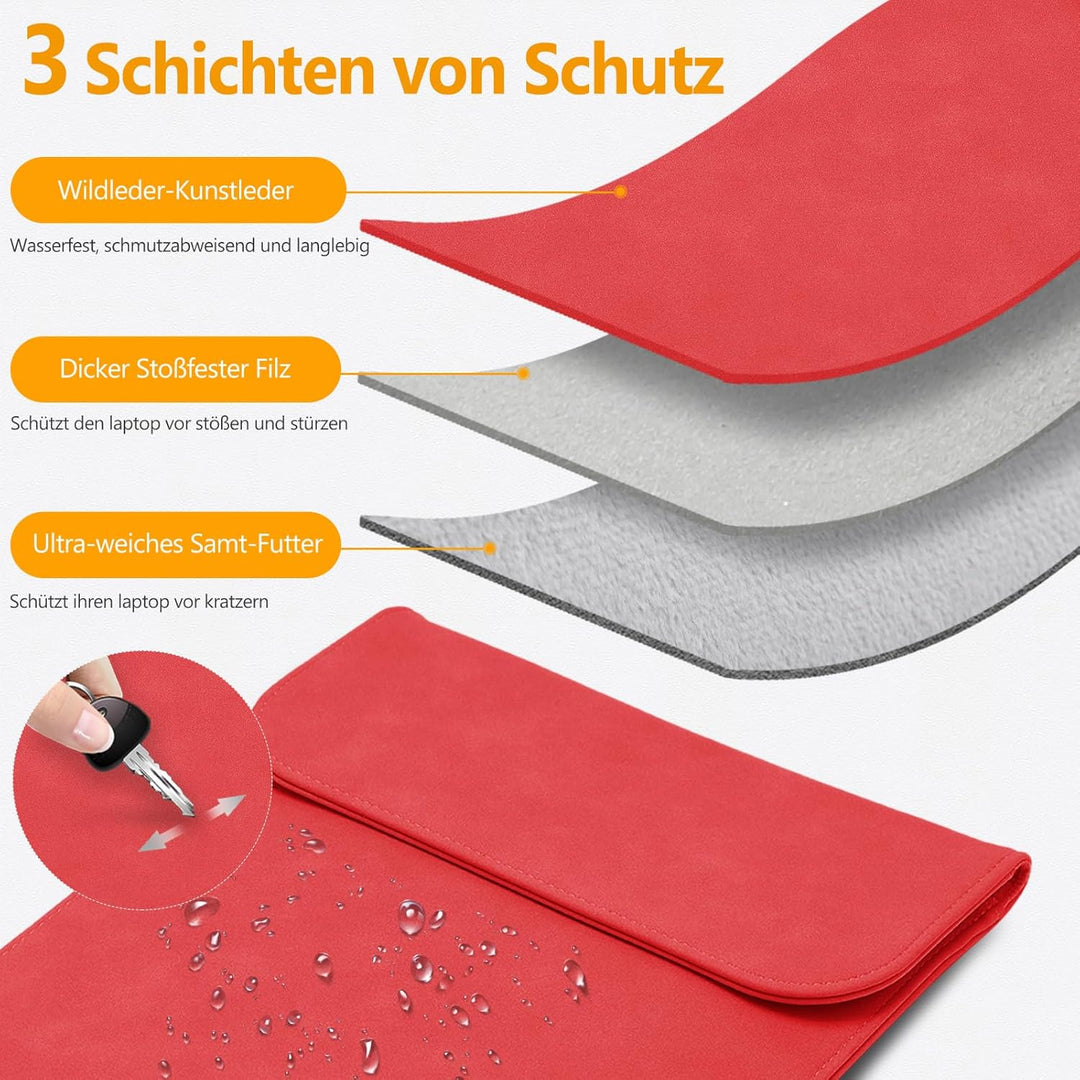 HYZUO 13 Zoll Laptop Hülle Tasche Laptophülle Compatibel mit 2018-2021 MacBook Air 13 M1/2016-2021 M