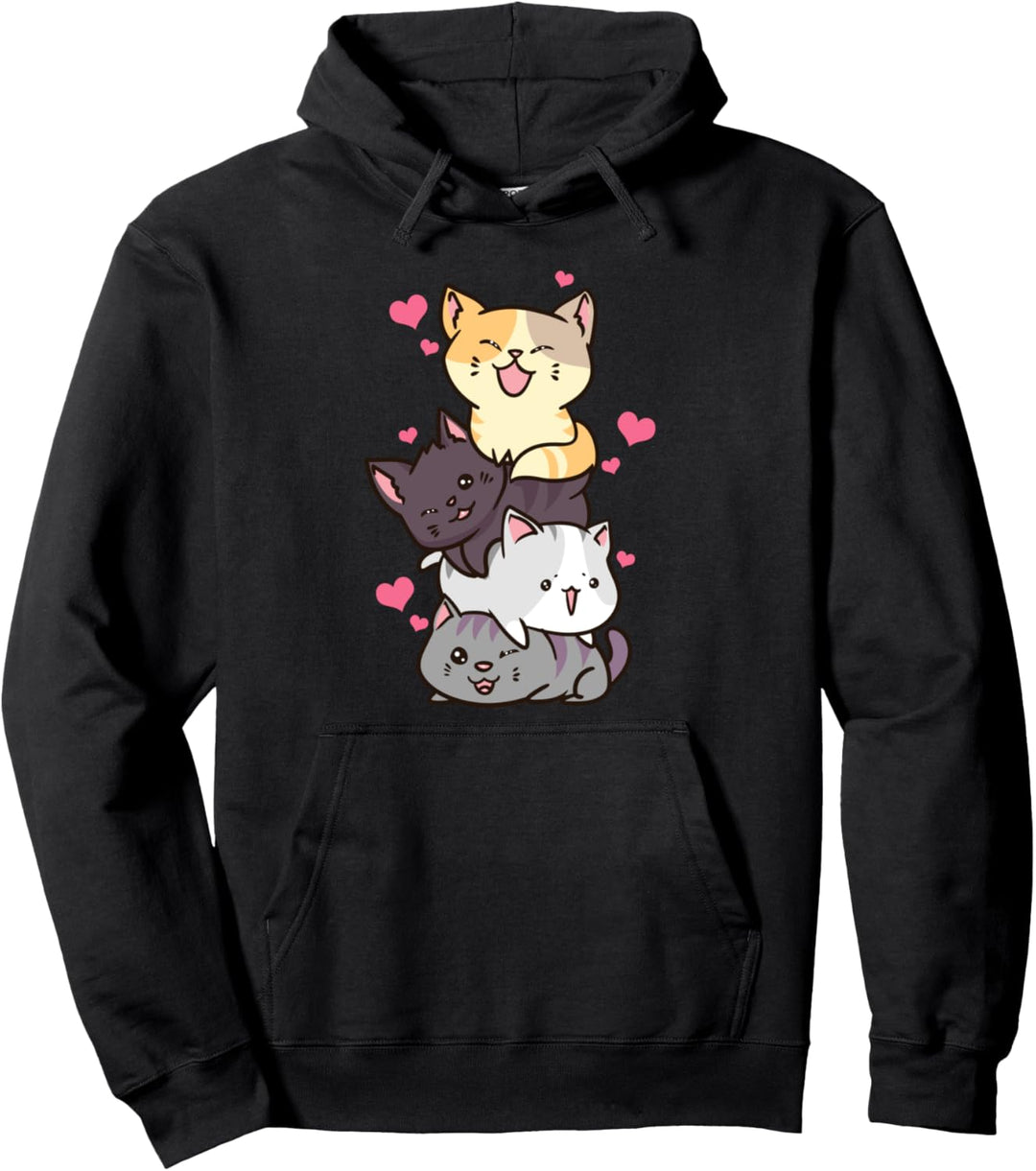 Funny Cat Mountain Meowtain Kitty Pun Pullover Hoodie