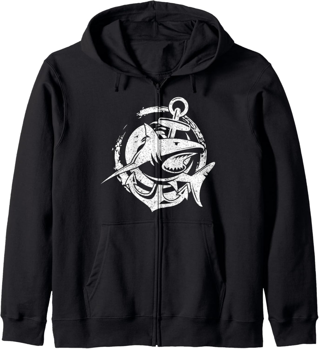 Hai Tauchen Anker Design Kapuzenjacke