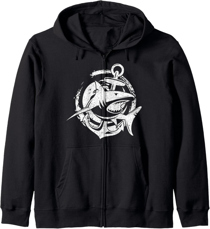 Hai Tauchen Anker Design Kapuzenjacke