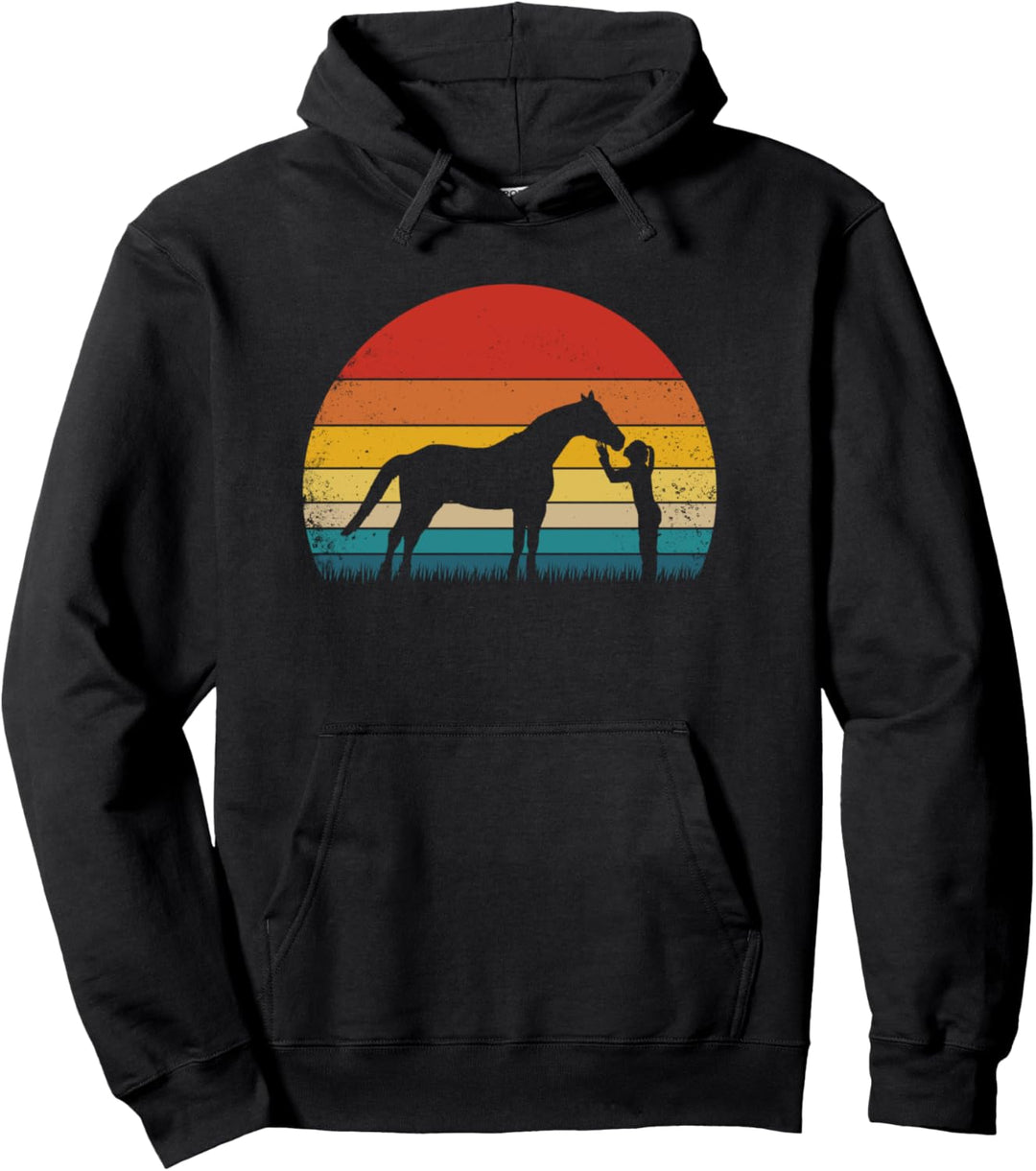 Horse Girl - Vintage Horse Riding Pullover Hoodie