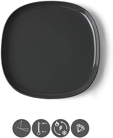 Holst Porzellan BSK 322 High Alumina mittlerer Speiseteller 24 cm grau, Set 3, bis zu 400% resistent