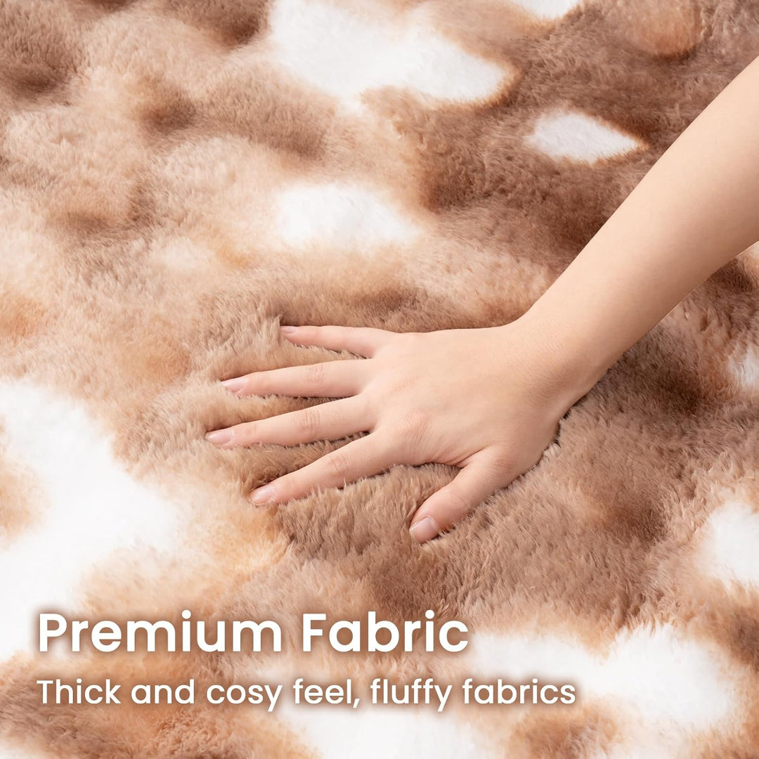 Vamcheer Flauschiger Wohnzimmer Teppiche Bubble- Superweicher Flanell-Wohnzimmerteppich Waschbarer,