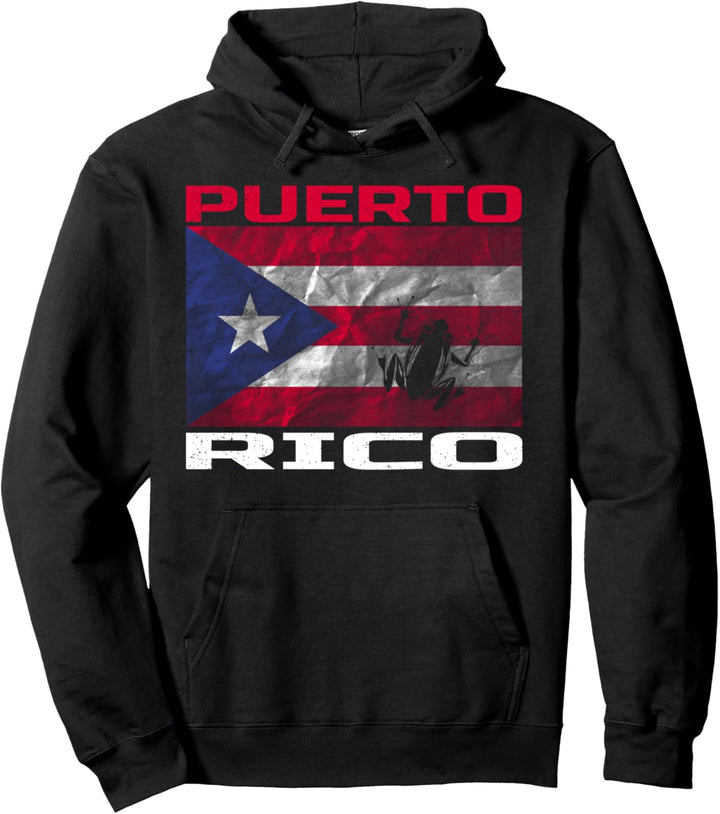 Puerto Rico Flagge Puerto Rico Coqui Love Boricuas und Frösche Pullover Hoodie