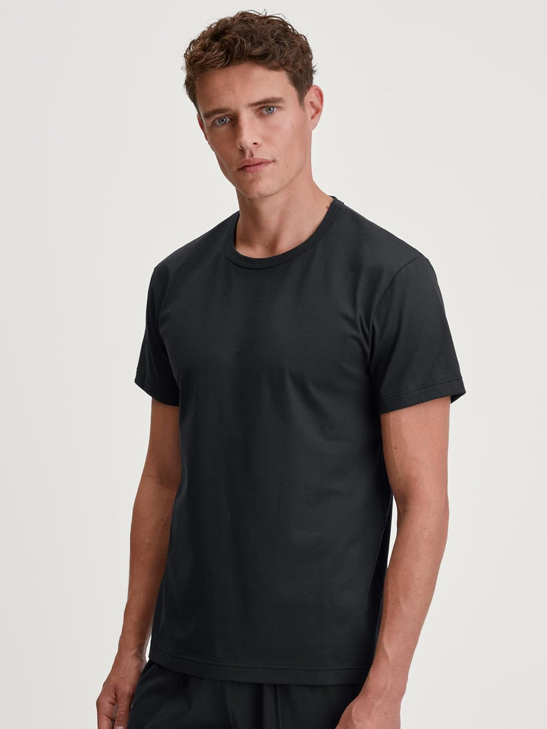CALIDA Herren Rmx Sleep Leisure T-Shirt (1er Pack) 46-48 Schwarz, 46-48 Schwarz