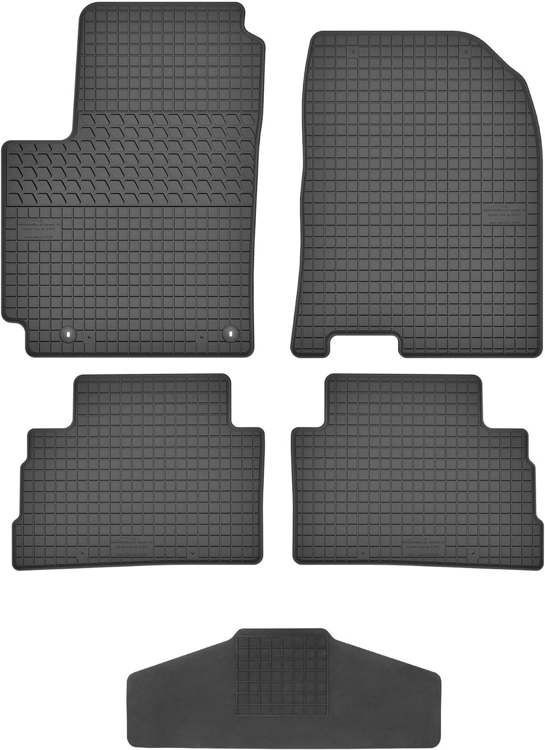 Fussmatten Vorne und Hinten 4er Set für Hyundai KONA seit 2017 Gummi Gummimatten Vorne, Hinten, Vorn